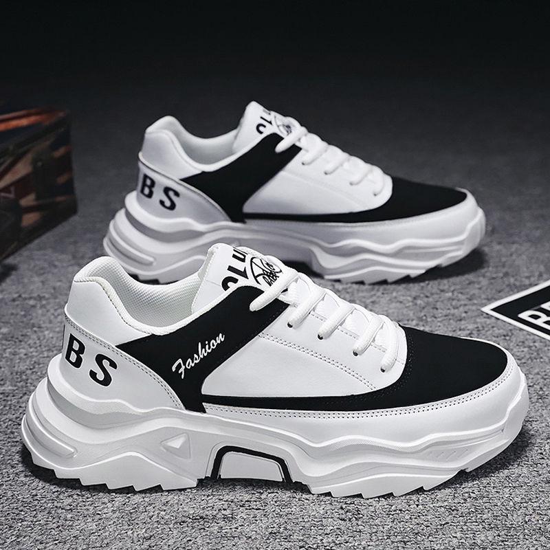 Men's Shoes Blue Lace Up Men's Casual Shoes Light Comfortable Shoes Walking Sneakers Daddy Shoes