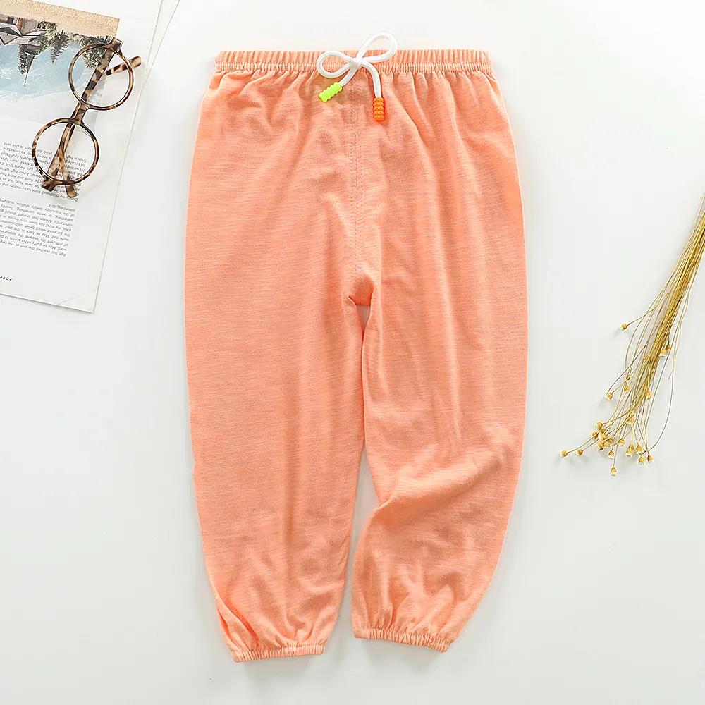 Spring and Summer 1-6 Years Old Children's Anti-mosquito Pants Air-conditioned Pants Pajamas Boys and Girls Bloomers Bamboo Cotton Baby Thin Pants