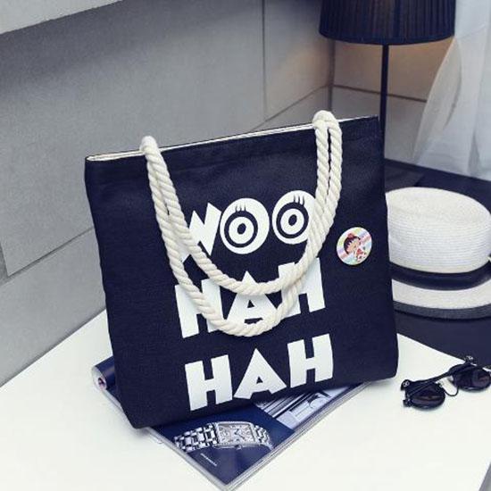 Canvas Bag Female Student Large Capacity Simplified Sen Department Korean Chic Linen Handbag