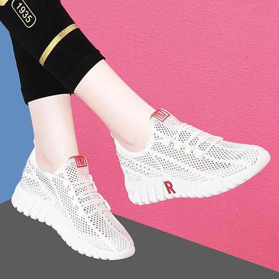 Women's Breathable Sneakers Casual Flat Shoes Female Soft Sole Lightweight Shoes Non Slip Versatile Sports Sneakers