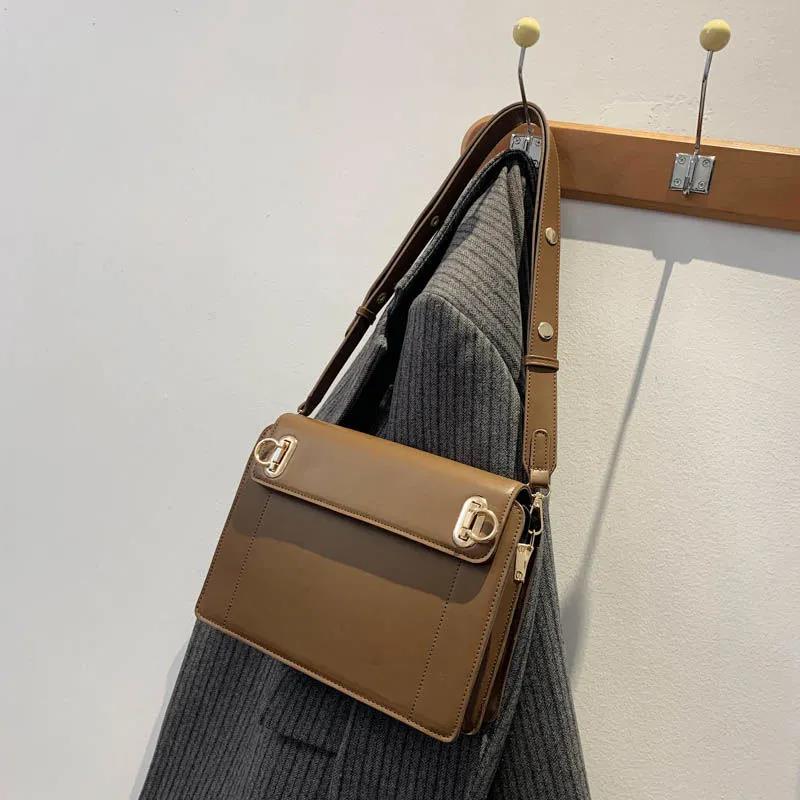 Multi-Layer Large Capacity Women Shoulder Messenger Bags Casual Female Crossbody Bags Portable PU Leather High Quality 4 Colors