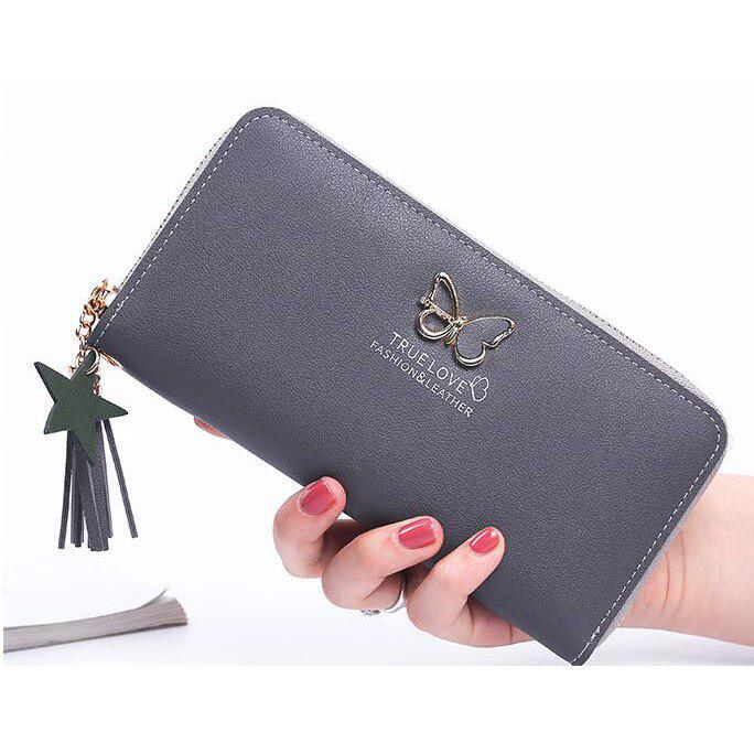 Women Wallets Cards Holder Lady Purses Money Bags Coin Purse Long Woman Clutch Zipper Butterfly Wall