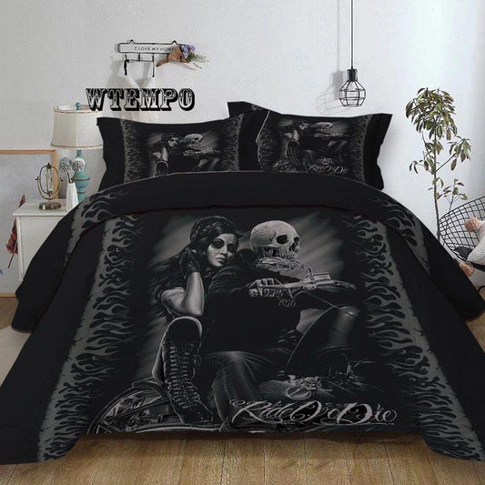 3D Oil Printing Bedding Sheet Set 3pcs Duvet Cover Set Bedroom Decoration Bed Sheet Quilt Soft Pillowcases