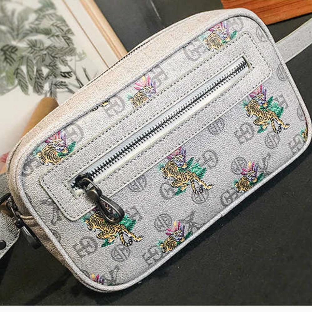 Waist Bag Women Embroidered Chest Bag Mobile Phone Bag Outdoor Leisure Sports Shoulder Bag