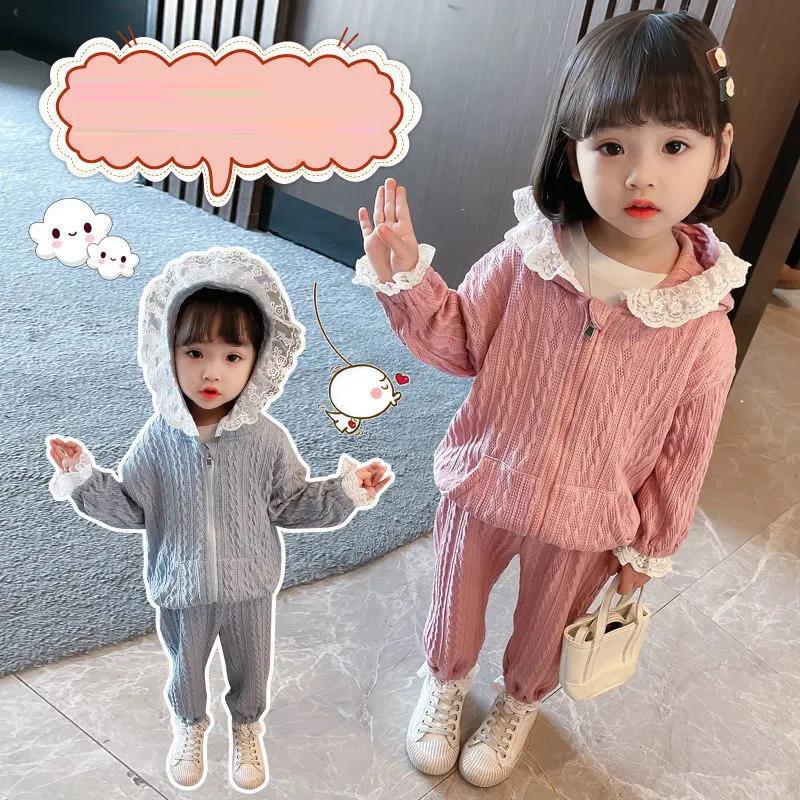 Girls' Sports Suits Spring and Autumn Clothes Children's Casual Suits Baby Girls Korean Two-piece Sets