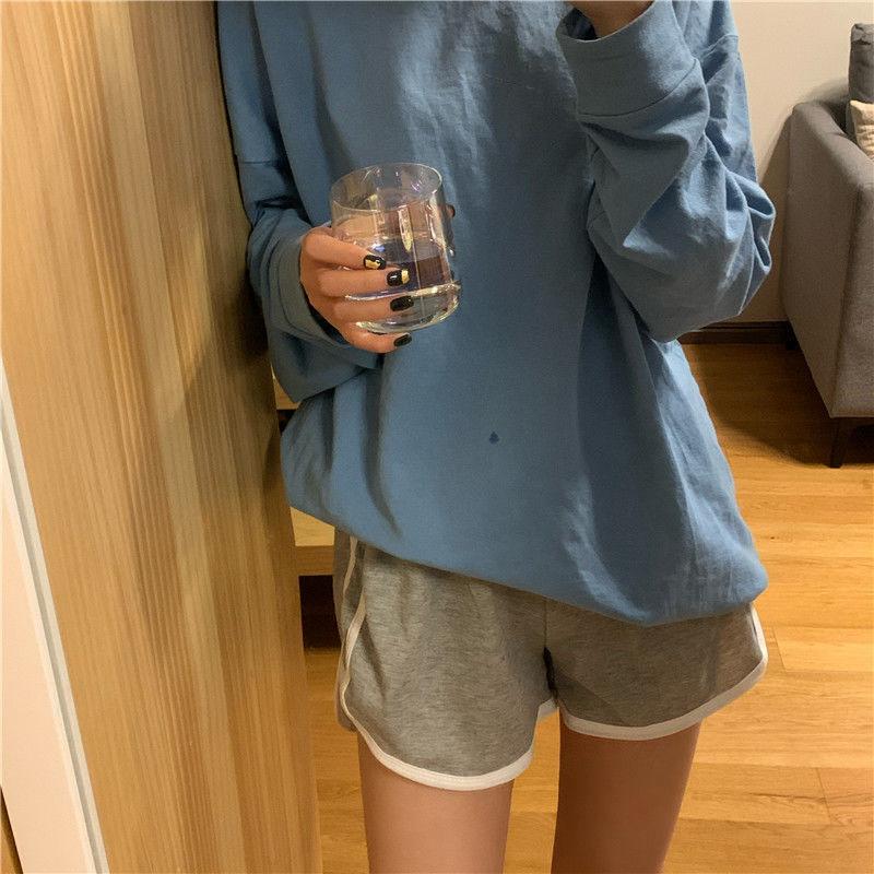 Summer Sports Shorts Female Korean Version of The High Waist Loose Large Size Student Youth Home Pajamas Running Yoga Three-point Pants