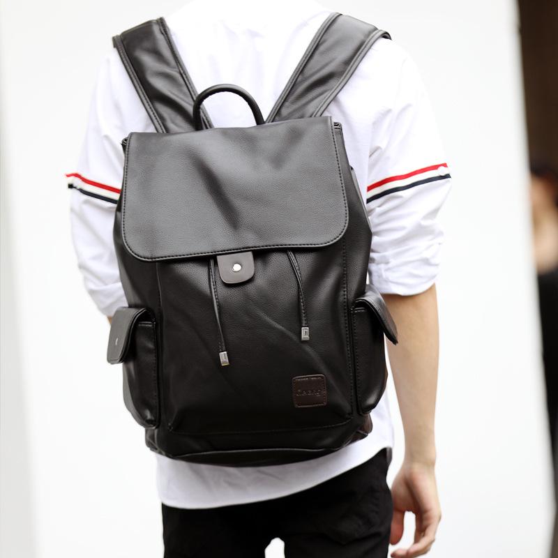 Student USB Backpack Men Waterproof Large Capacity Flip Pumping Outdoor Sports Travel Luggage Bag