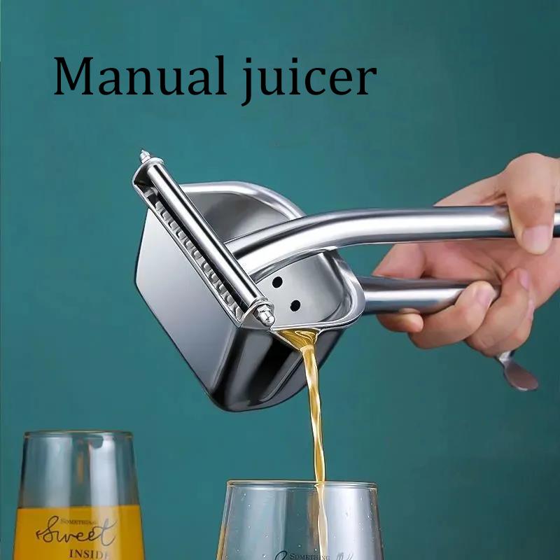 Manual Juice Squeezer Stainless Steel 304 Hand Pressure Orange Juicer Pomegranate Lemon Squeezer Kitchen Accessories