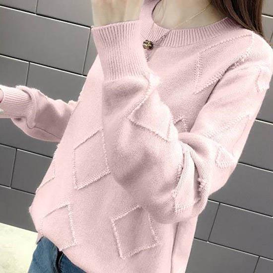 5 Colors Women Solid Color Skin-friendly Sweaters Turtleneck Rhombus Bottoming Knitwear