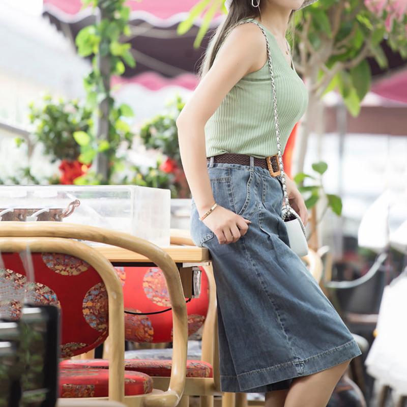 High Waist Denim Shorts No Belt Women Loose Spring and Summer Loose Casual Shorts Pants