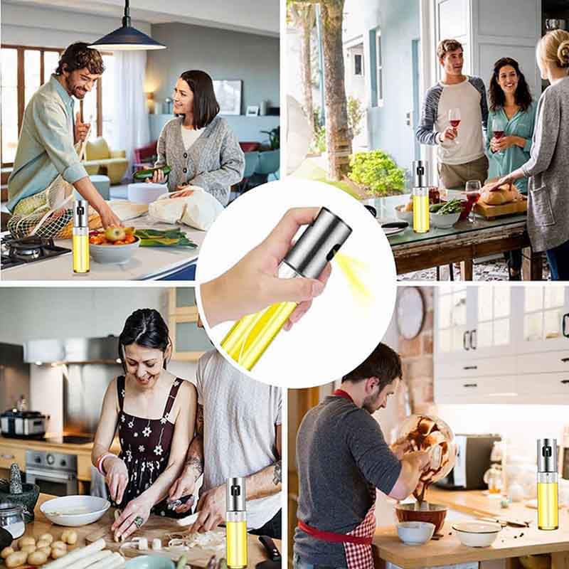 Kitchen Baking Oil Cook Spray Empty Bottle Vinegar Bottle Oil Dispenser Cooking Tool Salad BBQ Cooking Glass Oil Sprayer