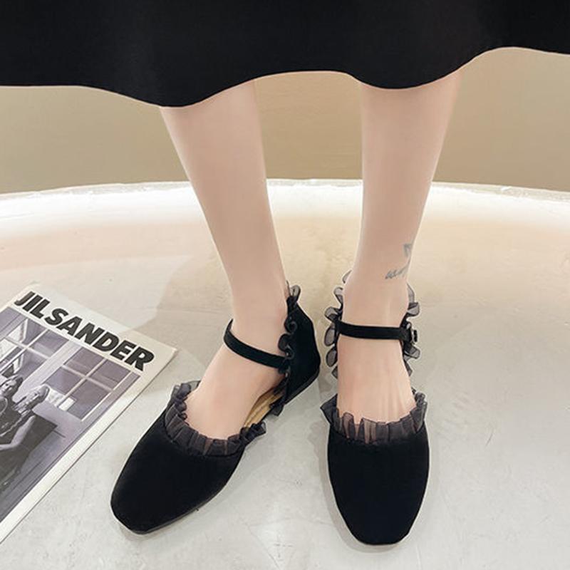 Fairy Flat Summer Baotou Women's Sandals Student Lace Buckle Fashion Women's Single Shoes Hollow