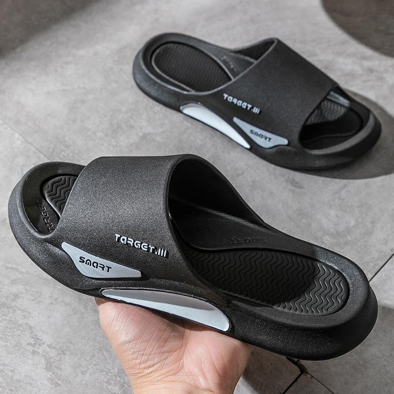 Couple Slippers Summer Outdoor Beach EVA Slippers Bathroom Bathing Slip Slippers Letters Soft Slippers Fashion