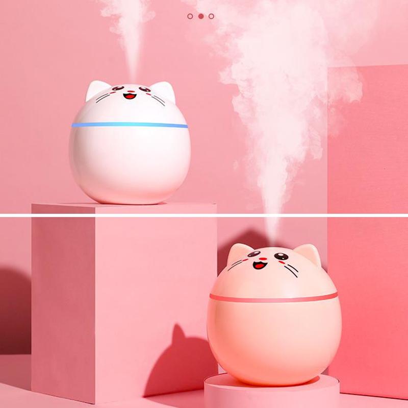 300ml Cute Cat Air Humidifier USB Aroma Diffuser Sprayer for Home Office Car