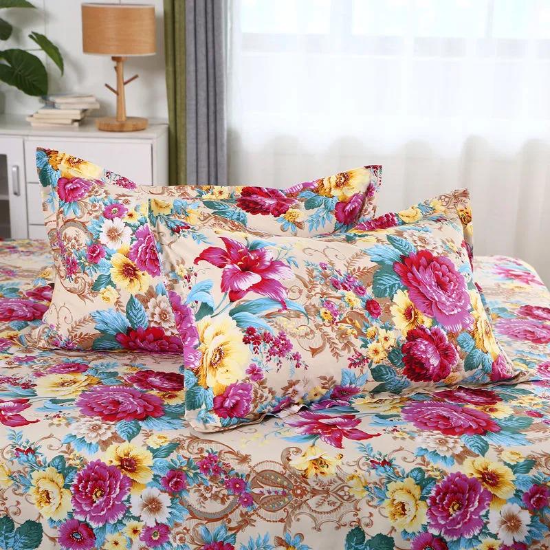 A Pair of Pillowcases Plus Fashion Printing Pillowcase 48*74 Thick Brushed Pillowcase for Double Bedroom