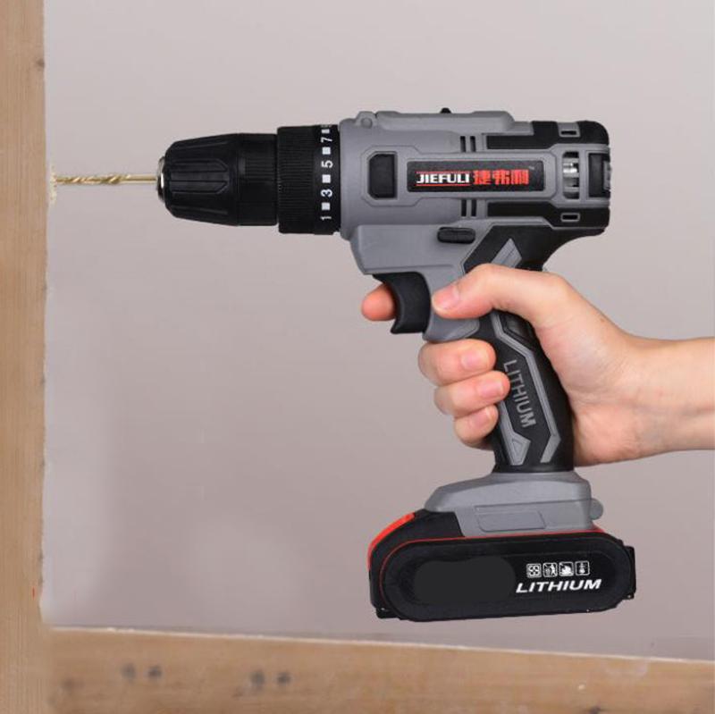 36V Industrial Impact Drill Set Cordless Electric Drill Screwdriver Rechargeable Motor for Construction and Woodworking