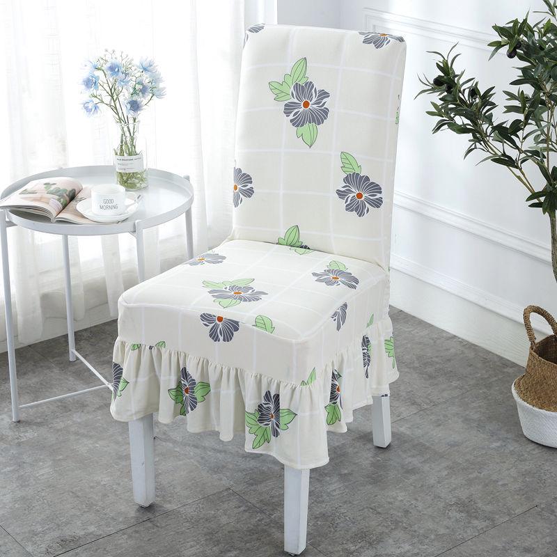 Dining Chair Cover Spandex Elastic Pastoral Print Modern Slipcovers Furniture Cover Kitchen Wedding housse de chaise 1PC