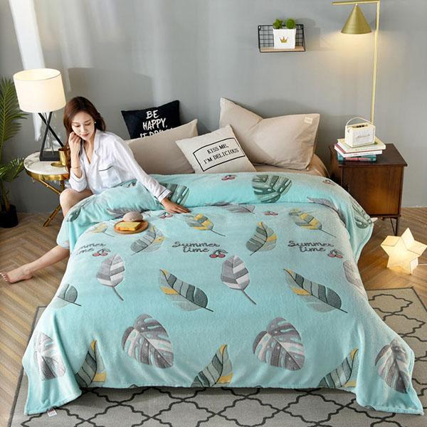 Winter Coral Blanket Warm Plush Sheets Double Quilt Spring and Autumn One-piece Flannel Blanket