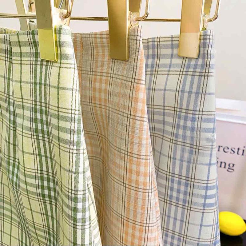 Women High Waist Pleated Skirt School Girl Plaid A-Line Flare Skater Short Skirt Uniforms Cosplay Sweet Girls