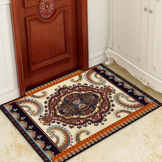 Retro Home Land Pad Door Pad Entrance Home Entoucted Porch Mat Door Foot Pad Water Absorbing Continental Carpet Living Room 60*90cm