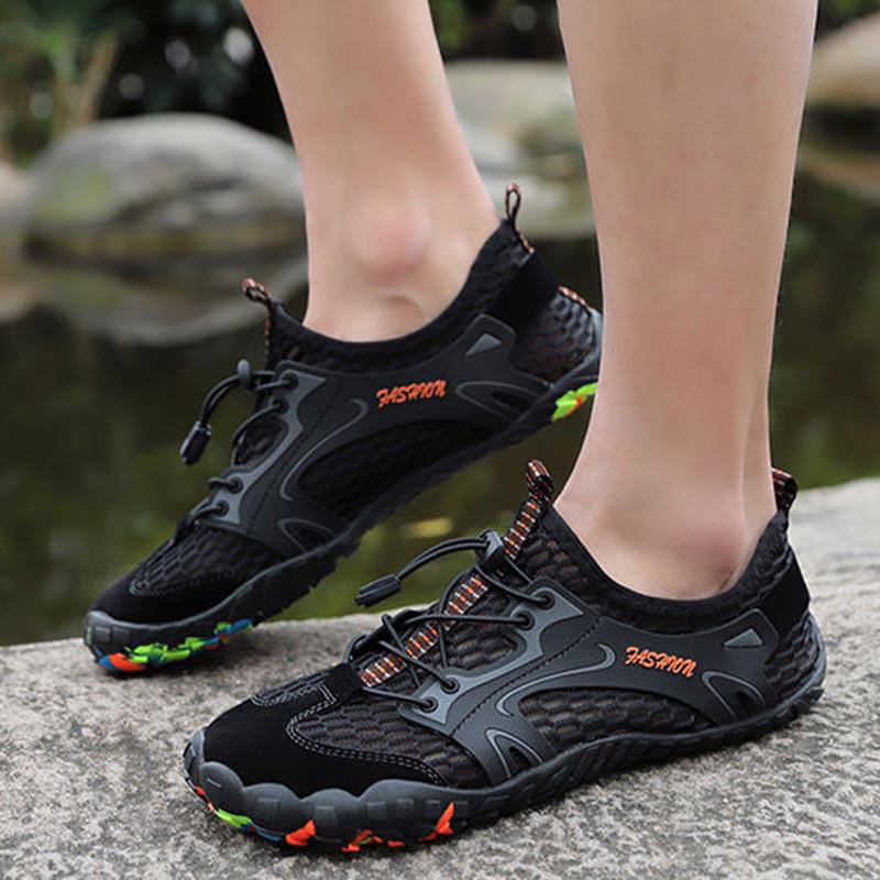 Plus Size 38-46 Men Outdoor Water Sneaker Non Slip Hiking Climbing Aqua Shoes Beach Barefoot Upstream Shoes Seaside Footwear Male