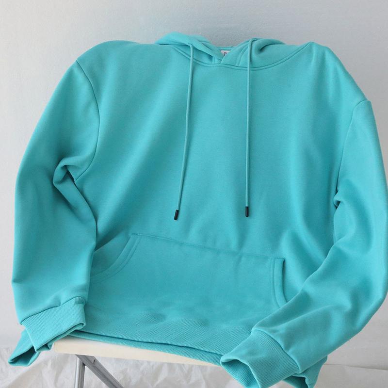 2021 Basic Hoodies for Women Leisure Female Autumn Solid Colour Casual SweatshirtHip Pop Tops