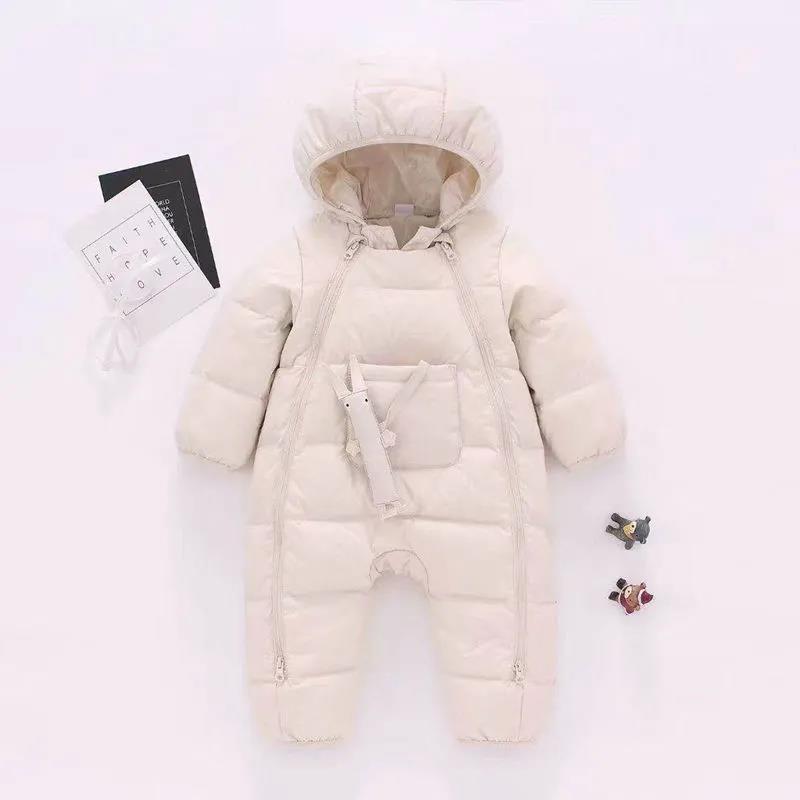 Infant Jumpsuits, Down Jackets, Baby Outing Clothes, Climbing Clothes White Duck Down To Keep Warm