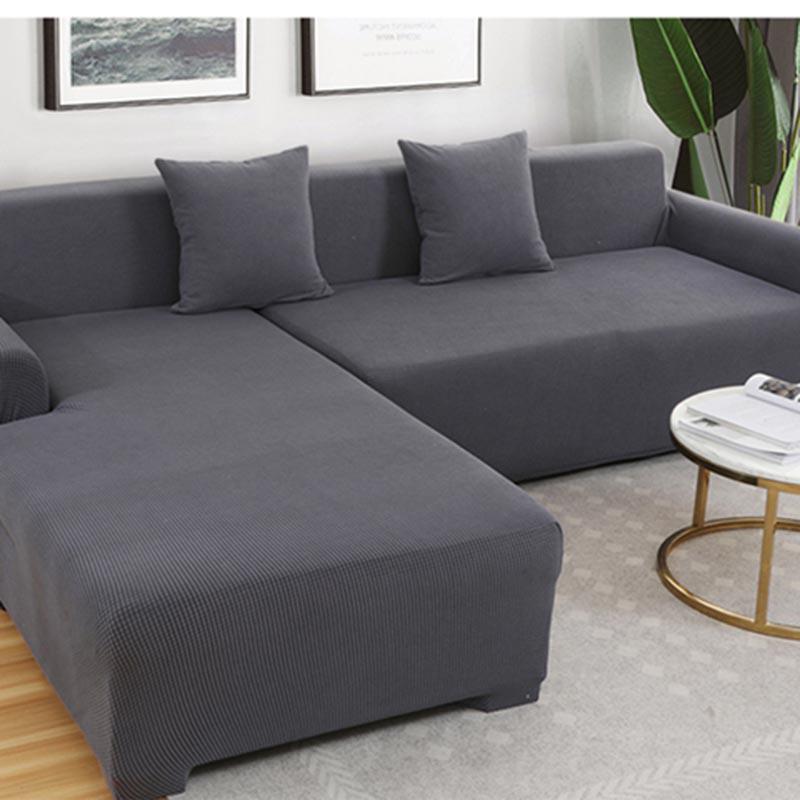 L Shaped Sofa Covers Living Room Sectional Chaise Longue Slipcover Stretch Covers for Corner Sofa