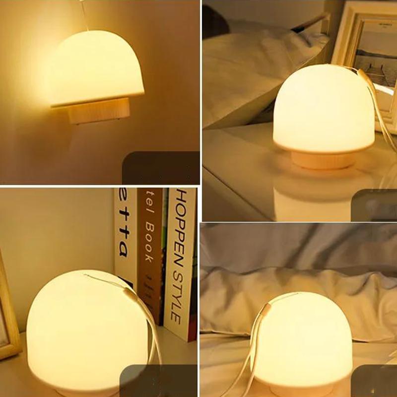 Portable Night Light Eye Protection Lamp Unplugged Bedroom Bedside Remote Control Rechargeable Small Table Lamp Children’s Sleep Supplement Light