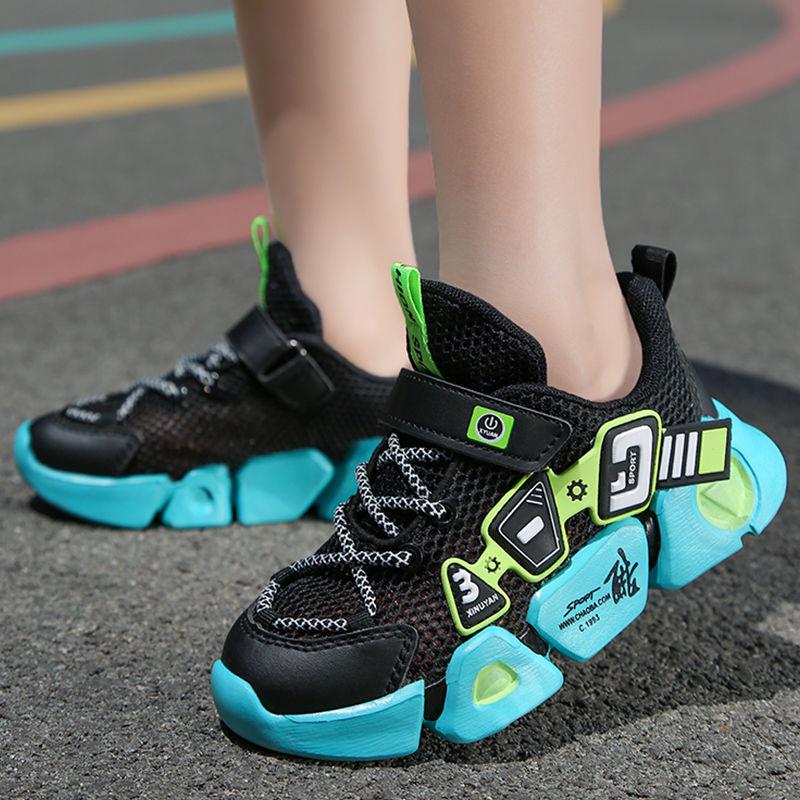 Boys Shoes 2020 Spring Autumn Big Children's Net Shoes Breathable Summer 3-12 Years Old Pupil Shoes Kids Sports Shoes