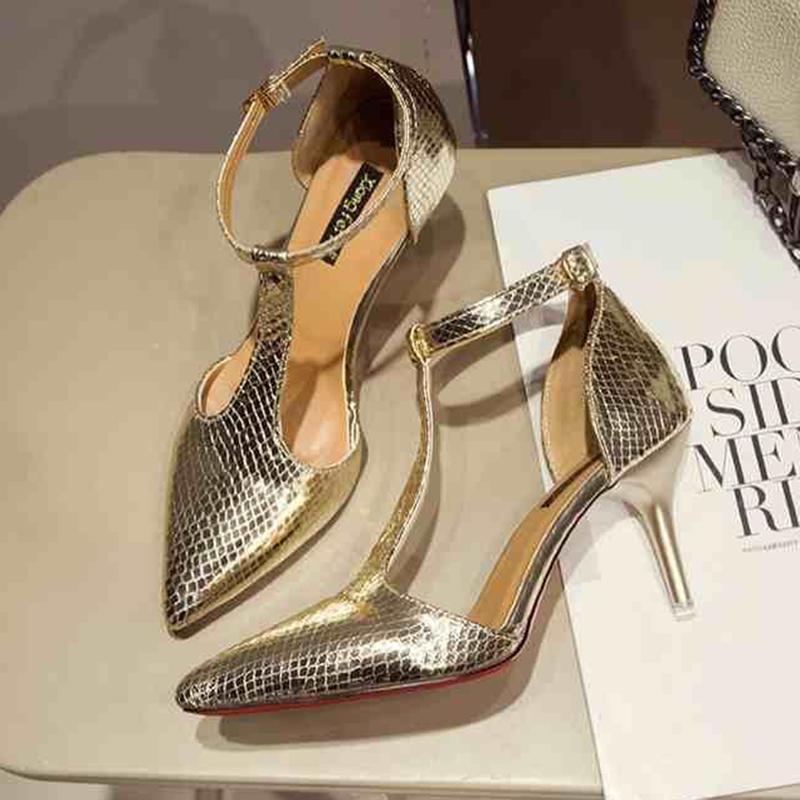 European and American Fashion High-heeled Sandals Female Stiletto Spring and Autumn Pointed Sexy Hollow Fairy Shoes Temperament Single Shoes