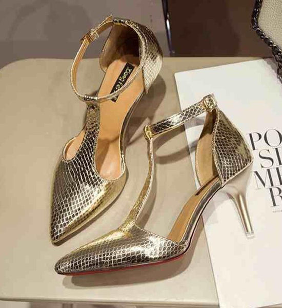 European and American Fashion High-heeled Sandals Female Stiletto Spring and Autumn Pointed Sexy Hollow Fairy Shoes Temperament Single Shoes