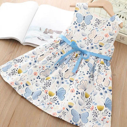 Girl Princess Dress Summer Kid Girls Dress Floral Sweet Children Party Suits Butterfly Costume Children Clothing