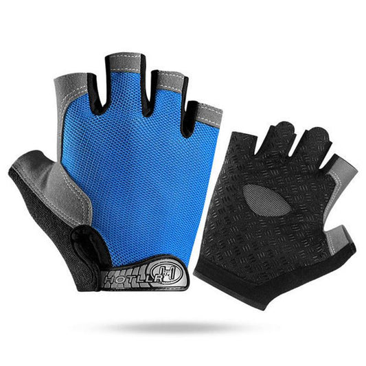 Ice Silk Cycling Sports Fitness Half-finger Gloves for Men and Women Summer Fishing Sunscreen Thin Equipment Non-slip Mountaineering Bare Finger