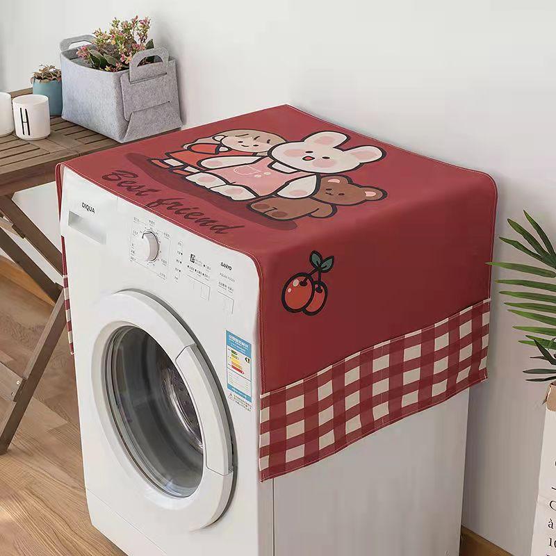 Drum Washing Machine Cover Waterproof Sun Protection Cover Double Door Refrigerator Cover Towel Oven Cover Dust Towel Microwave Oven