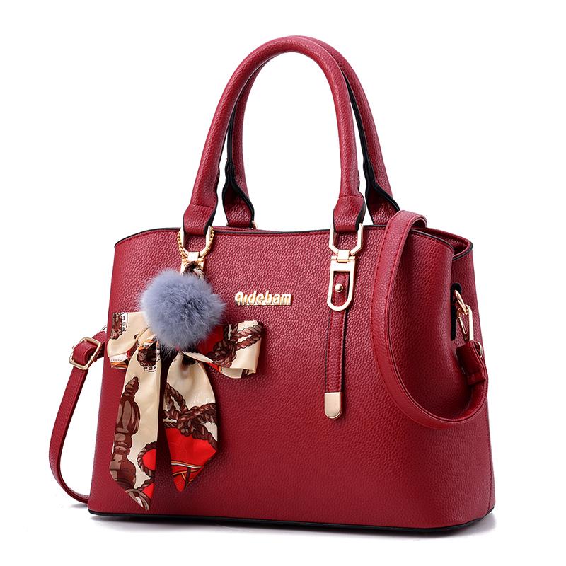 Big capacity Woman bag European and American style Shoulder Handbag Trendy wild Patent leather bag