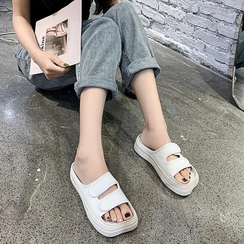 Ugly Cute Slippers Female Summer Outing Non-slip All-match Fashion Outer Wear Student Platform Sandals and Slippers