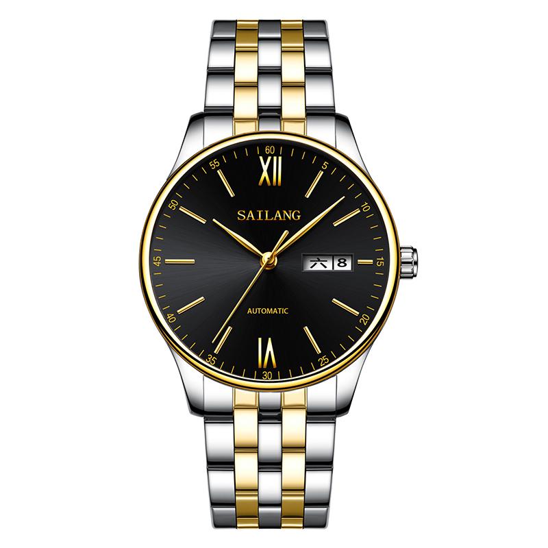 Fashion Men Quartz Watch Calendar Watch Roman Digital Stainless Steel Business Watch Simple Fashion