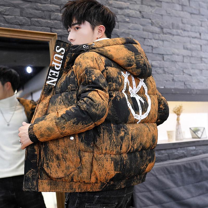 Fashion Men's Parker Jacket Winter Thicken Warm Camouflage Trend Brand Hooded Cotton Jack Loose Men's Cotton Jack