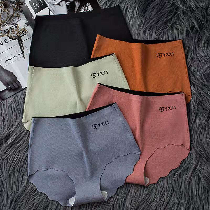 4PCS Plus Size Ladies Sexy Briefs Pure Cotton Antibacterial Panties High Waist Seamless Adult Abdominal Hip Lift Seamless Panties for Ladies