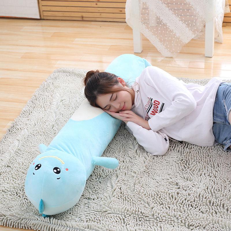 Long Strip Pillow Cylindrical Plush Sleeping Pillow Removable Washable Bed Sleeping Pillow