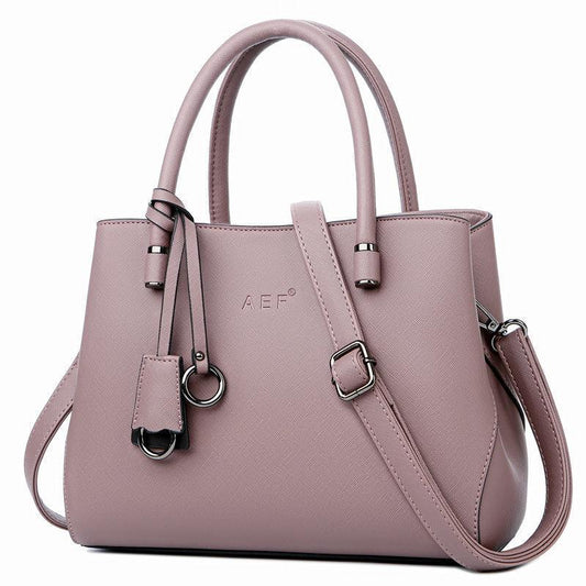 Pure Color Elegant Genuine Leather Luxury Top-Handle Bags Large Capacity Personality European Style Crossbody Bag Handbags Women tote bag