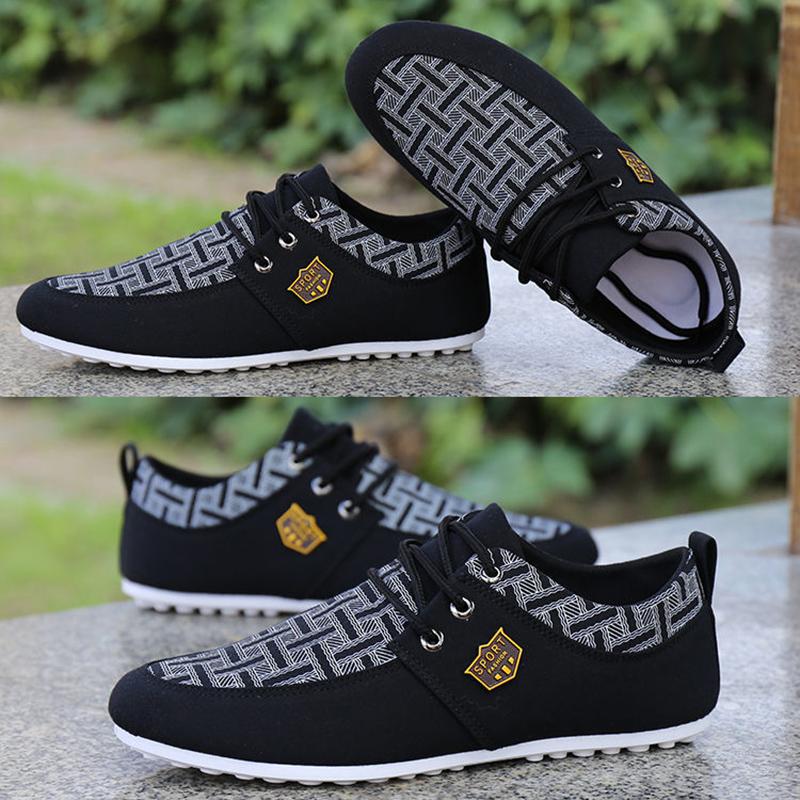 Men's Spring and Autumn Old Beijing Canvas Shoes Boys Beanie Shoes Walking Casual Sneakers