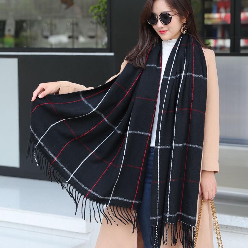 Scarves Winter Women Cashmere Scarf Women Wool Scarves Long Shawl Wrap Blanket