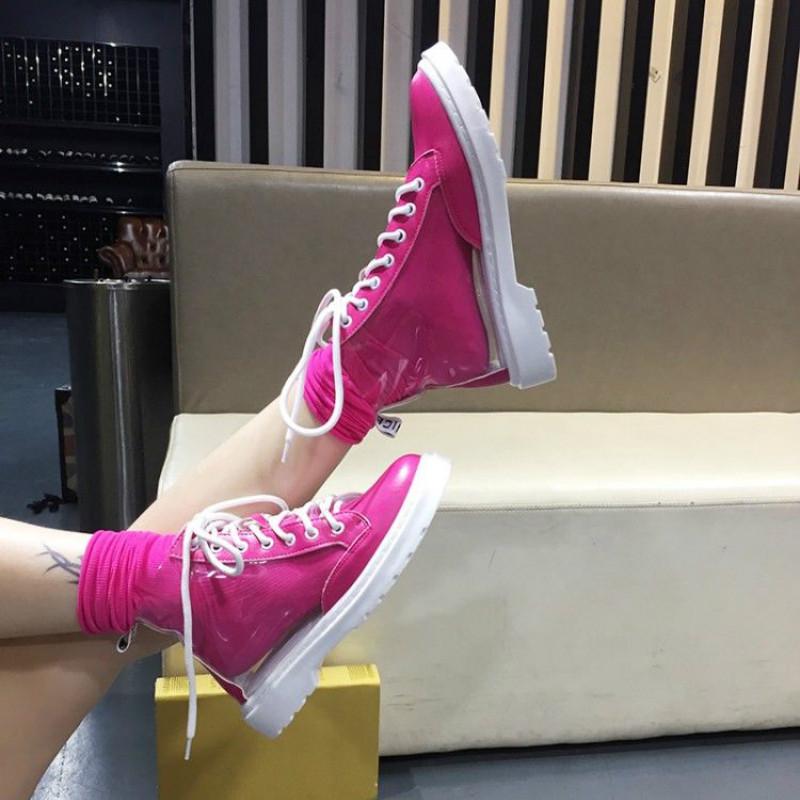 Martin Boots Female Transparent Boots Wild Short Tube Korean Version of Hip-hop Female Shoes Tide Student Short Boots