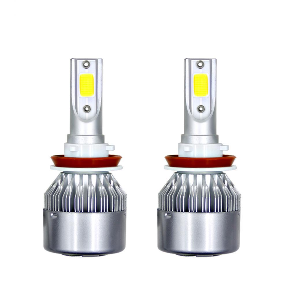 2pcs C6 10800LM 6000K 120W COB LED Car Headlight Kit Hi / Lo Light Bulbs