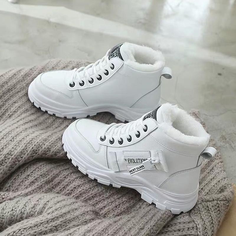 High-top Women's Winter Shoes Winter Warm Women's Shoes Student Leisure Sports Plus Velvet Cotton Shoes