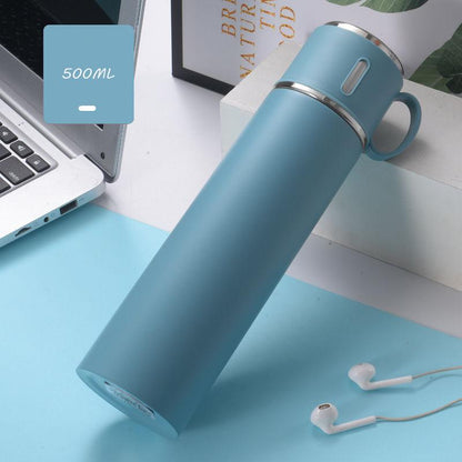 Thermos Cup Water Cup Simple Handle Cover All-steel Vacuum Flask Men and Women Business Office Car Portable Cup