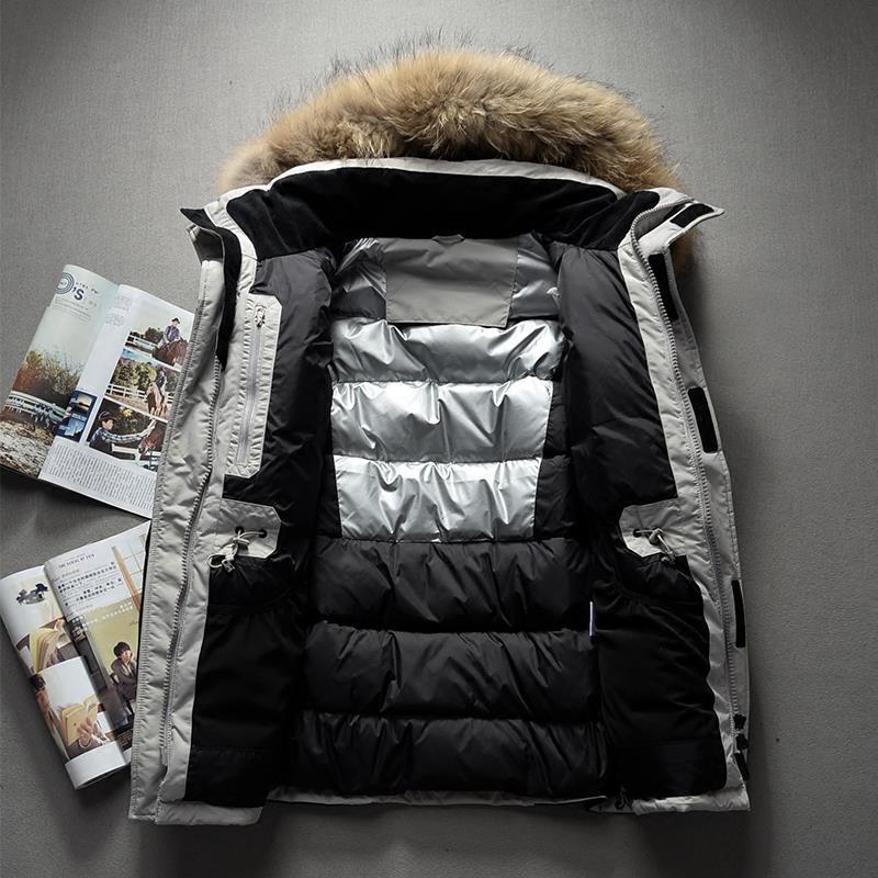 Large Size Down Jacket Trend Leisure Men's Clothes Winter Medium and Long Section Cotton Clothing