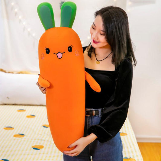 Cute Rabbit Carrot Plush Toy Sleeping Pillow Lovely Birthday Gift Doll Soft Kids Doll